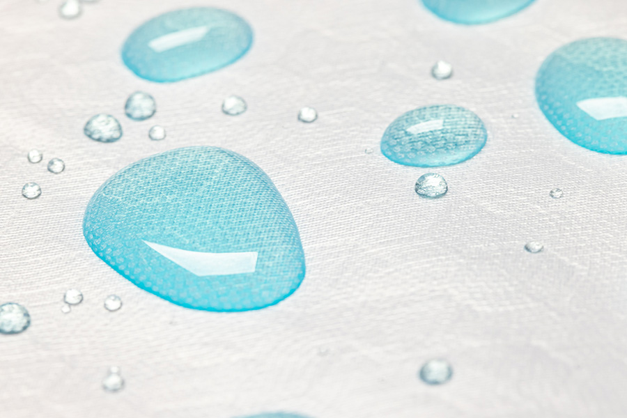 Closeup view of water sitting on the surface of the Pillow Protector