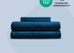 Juno Bamboo Sheets in Light Grey colour - with OEKO-TEX logo