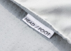 The Head/Foot tag on the the top sheets of Juno Bamboo Sheets