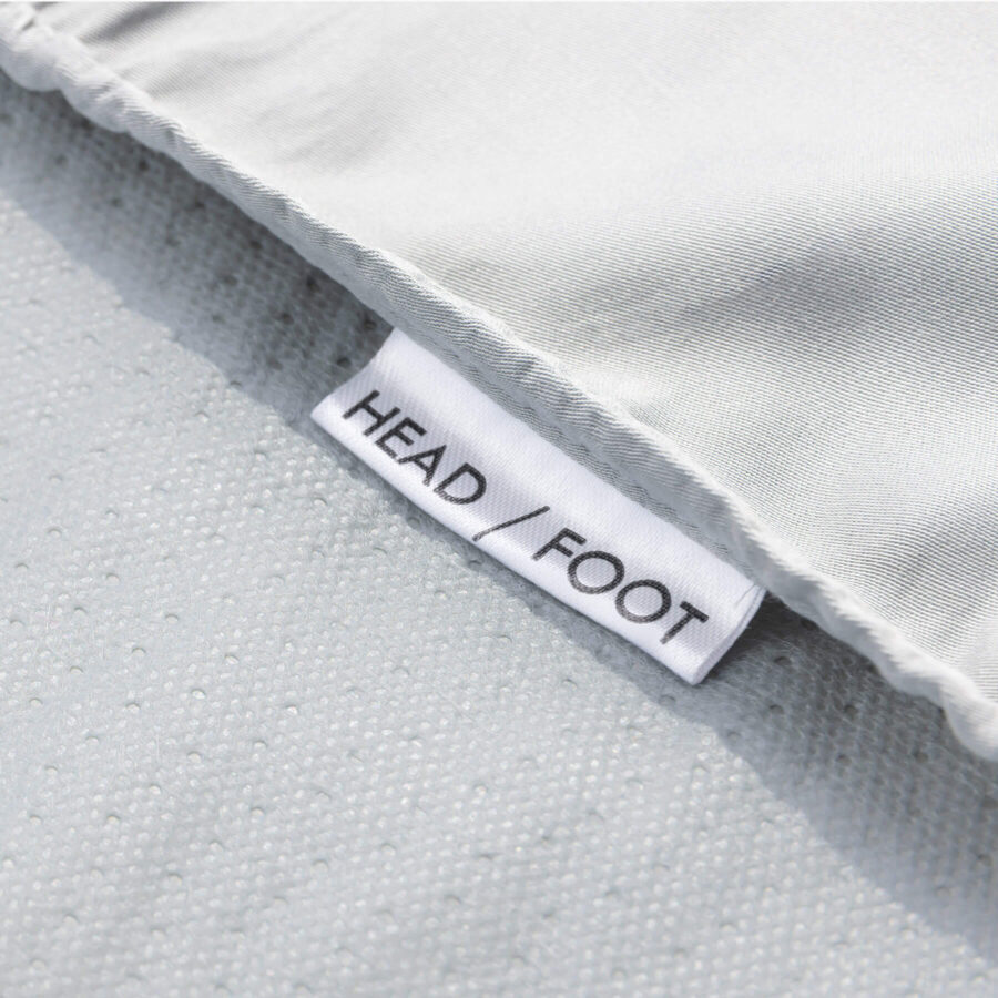 The Head/Foot tag on the the top sheets of Juno Bamboo Sheets