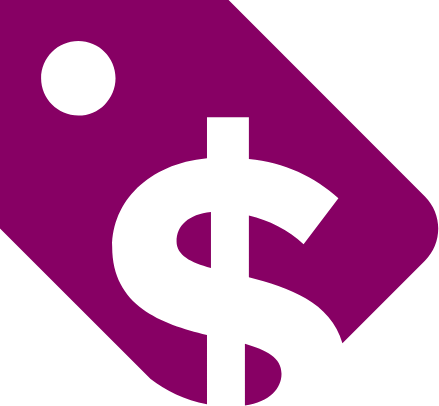 Price tag with dollar symbol