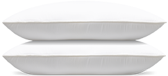 A two pack of Juno down alternative pillows