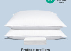 Oreillers en duvet synthétique Juno avec les protège-oreillers imperméables inclus