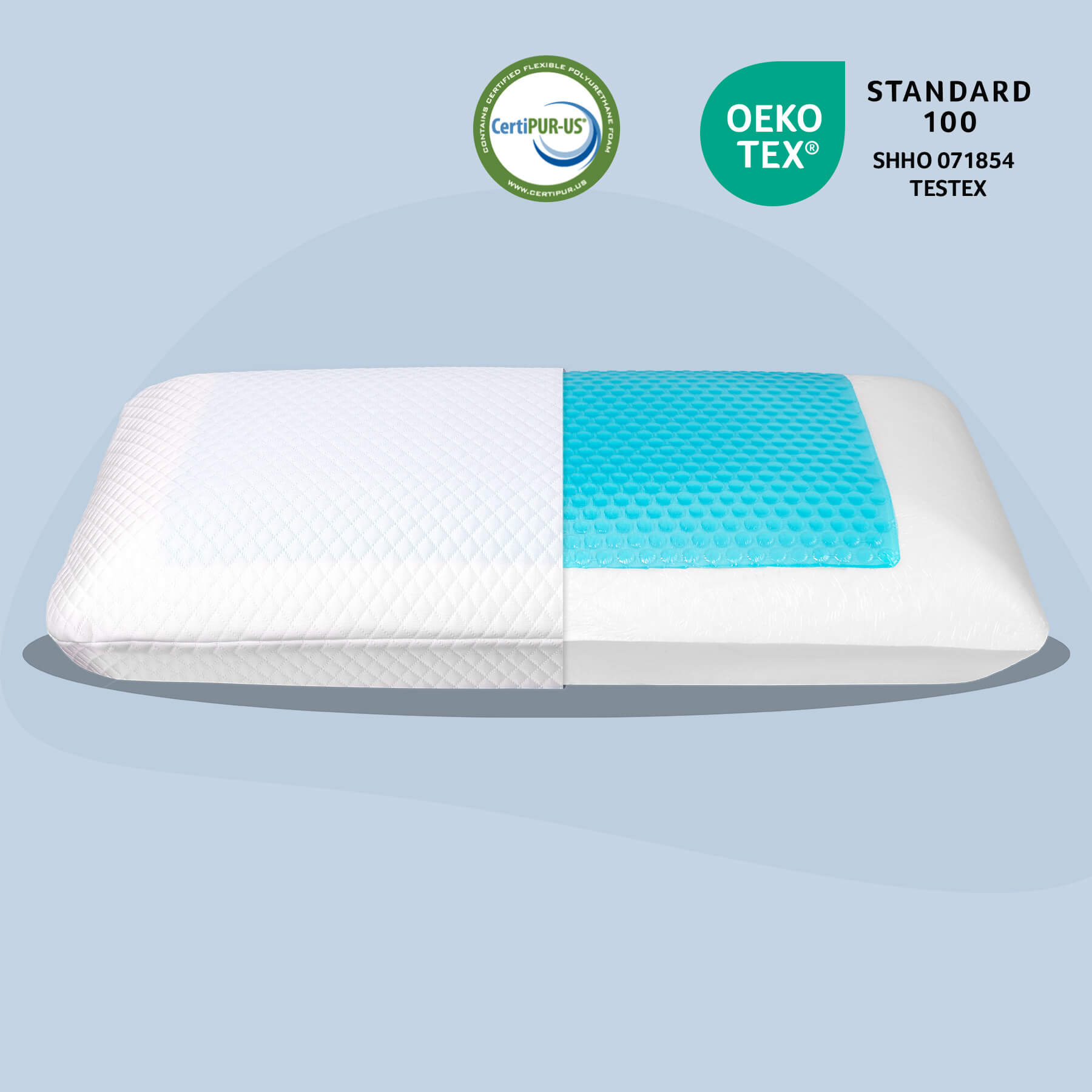 Cooling Gel Pillow: Triple-Action Cooling