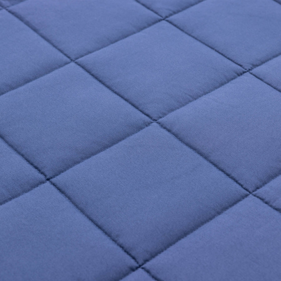 Weighted Blanket upclose showing quilted pockets