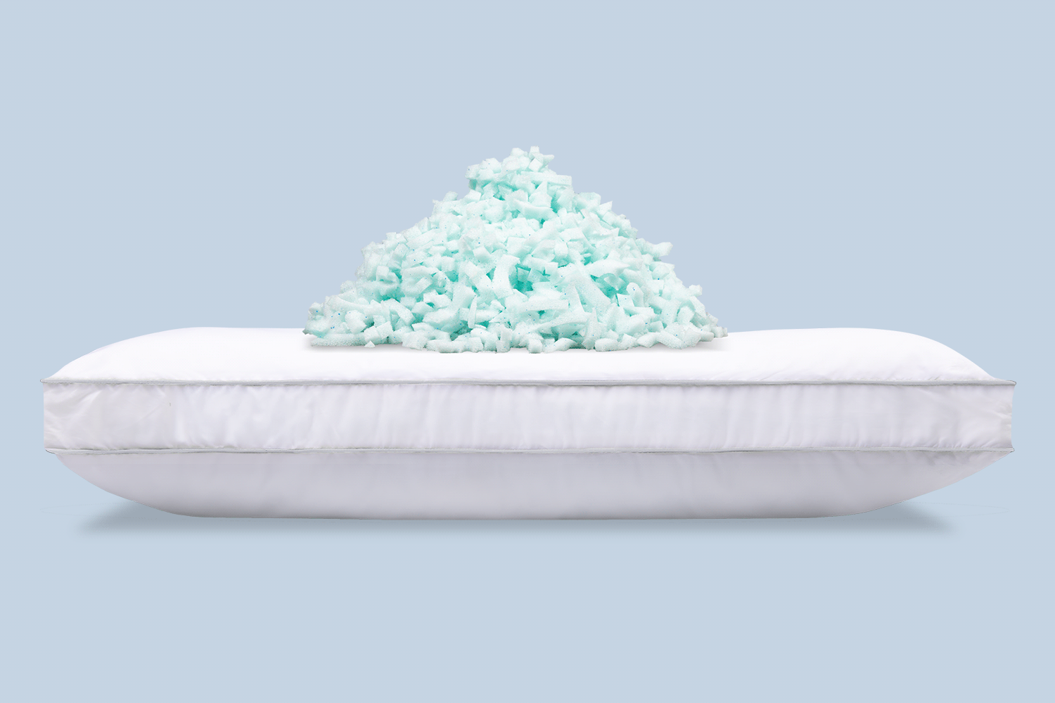 Different loft options of the Juno Adjustable Memory Foam Pillow