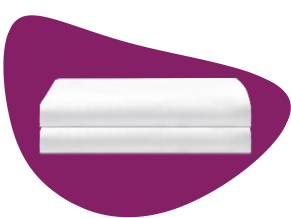 Two pillow protectors that are included with the Juno Comfort Sleep Bundle sit neatly folded