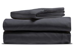 Gris foncé draps en coton égyptien Juno
