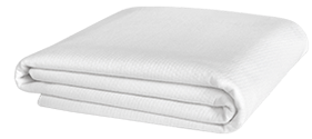 Close up image of the folded white Juno mattress protector