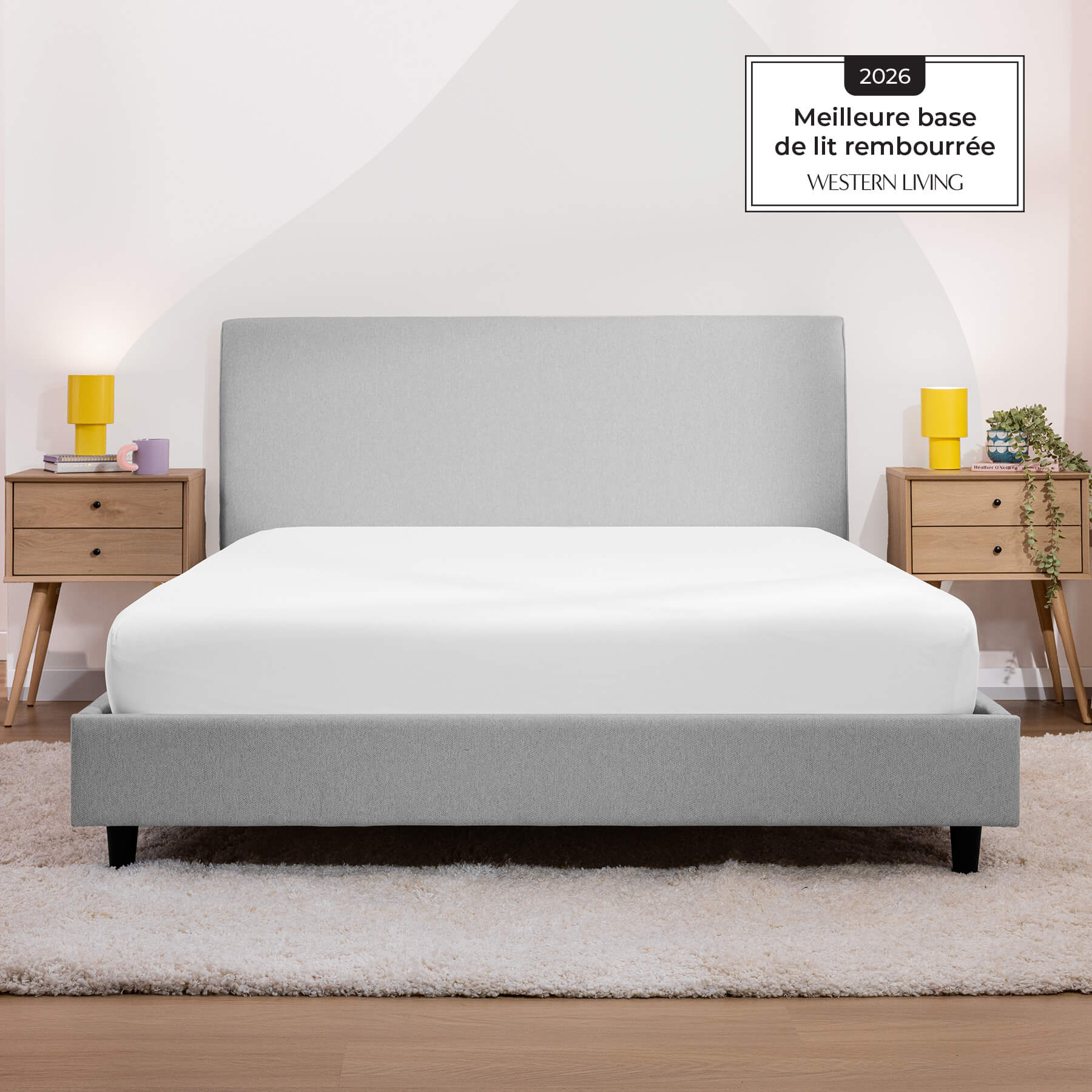 Base de lit rembourrée
