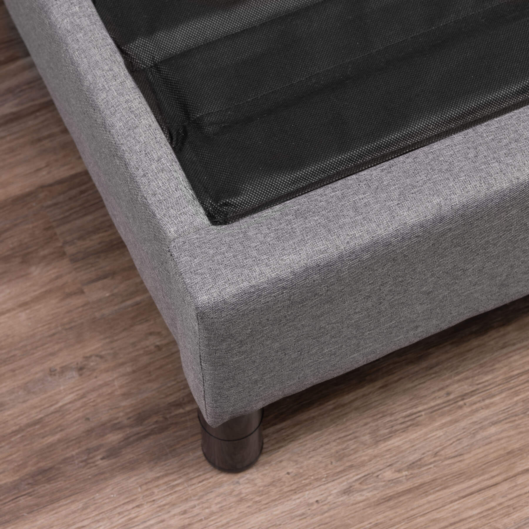 Platform-Bed-Gallery-5 Platform Bed - view of the grey upholstered exterior fabric