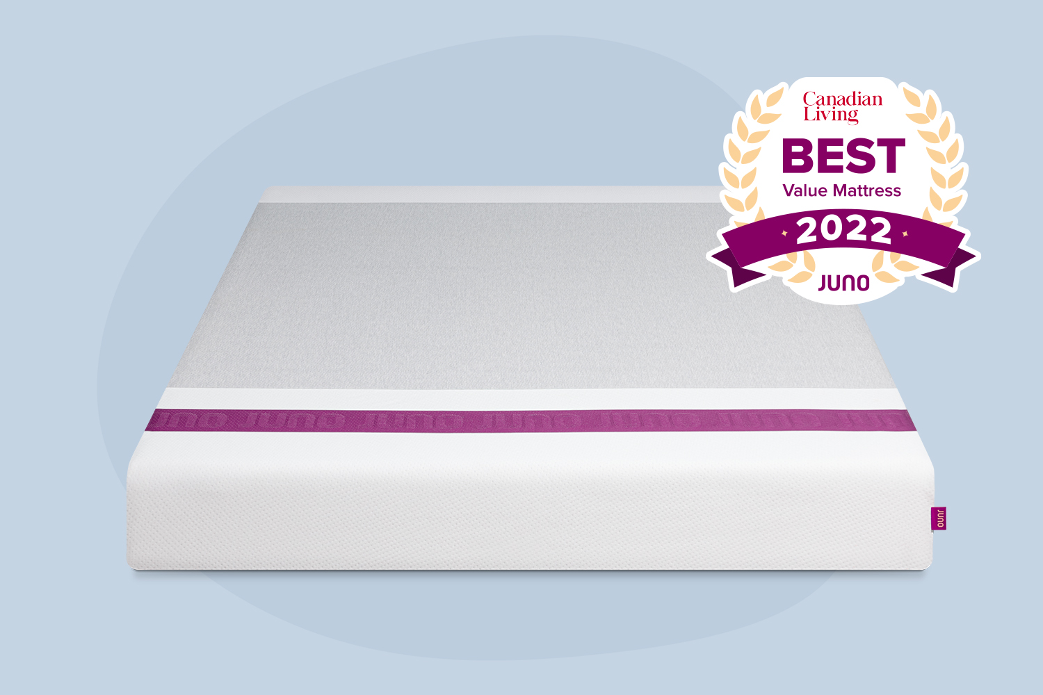 Juno mattress with Canadian Living - Best Value Mattress 2022 award