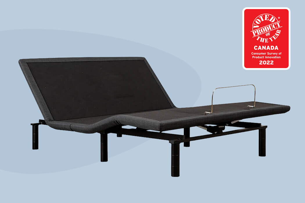 Adjustable bed with product of the year 2022 logo