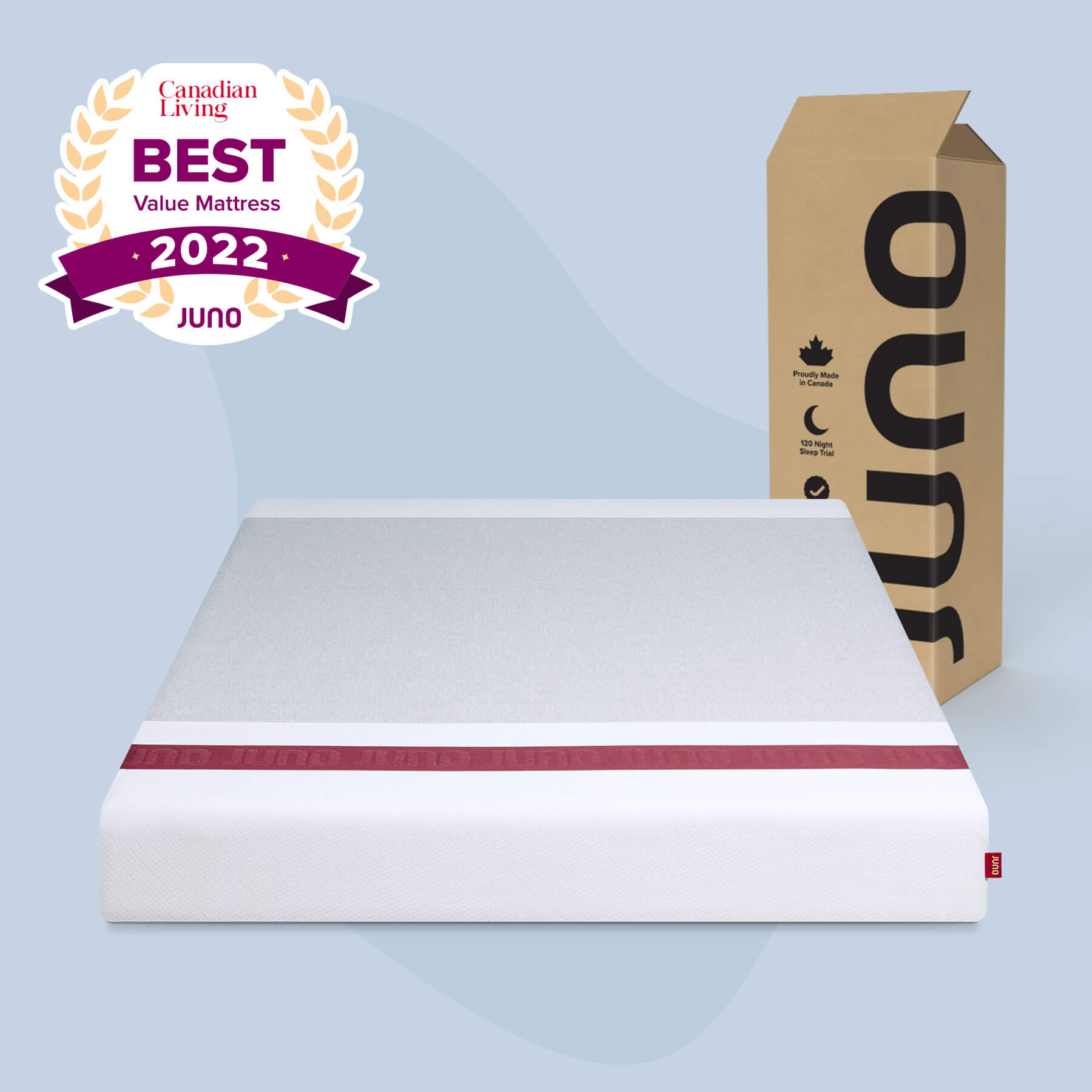 rv-mattress-gallery-award Juno RV mattress and box, with Canadian Living Best Value Mattress award