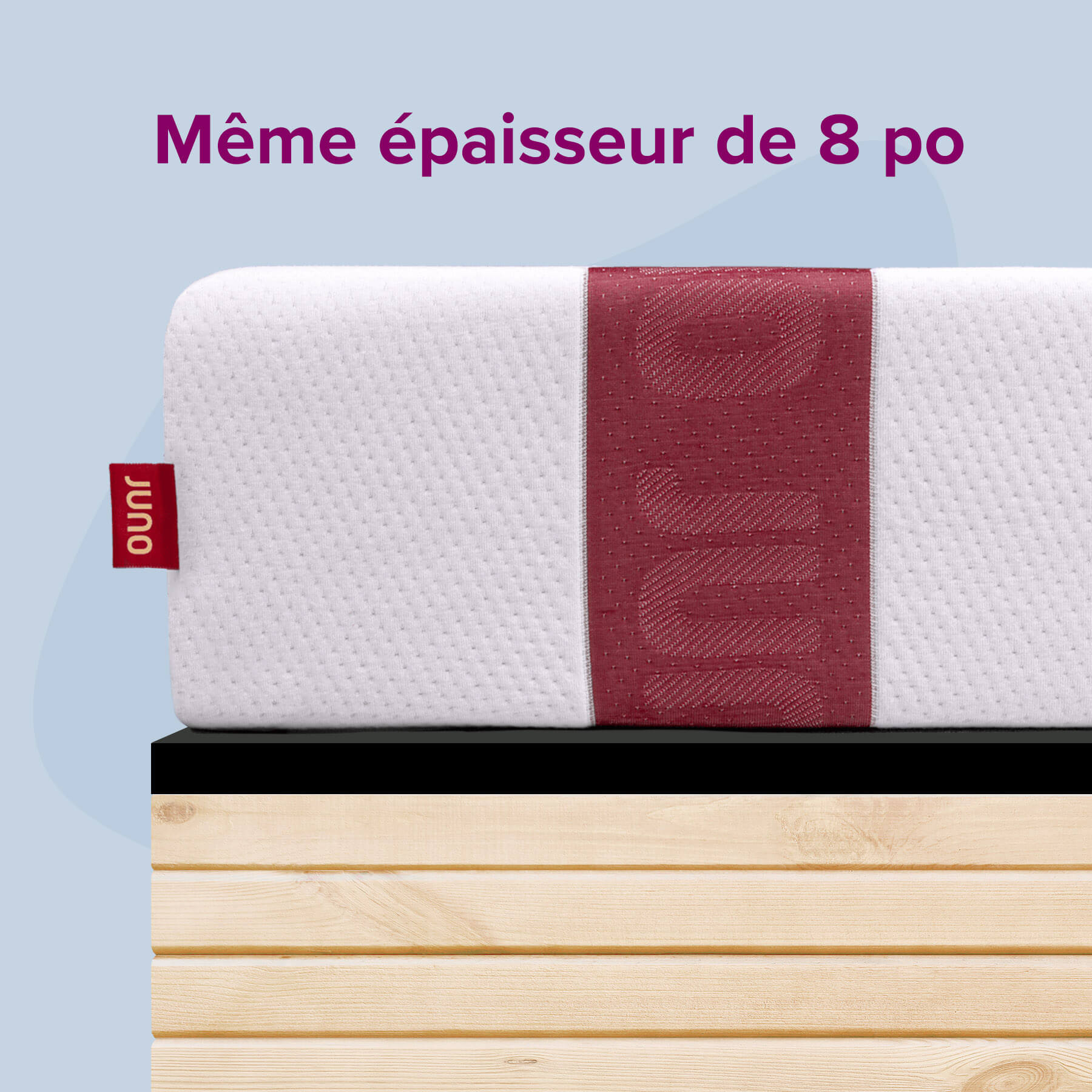 rv-mattress-gallery-height-FR Même épaisseur de 8 po
